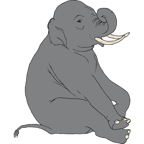 Sitting elephant