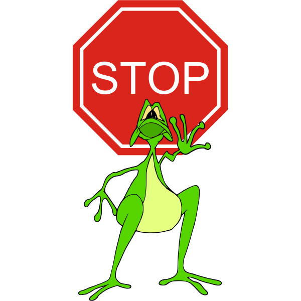 Stop 02 Sign And Frog