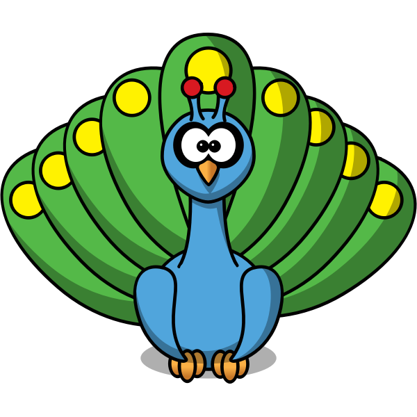 Cartoon peacock | Free SVG