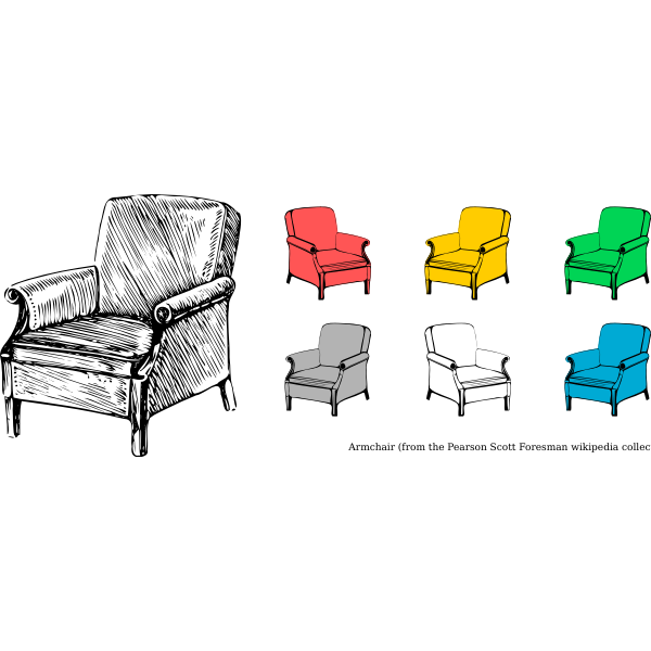 Clip art of armchairs collection