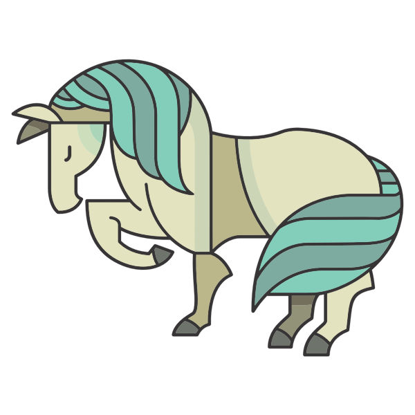 Stylized Cartoon Horse