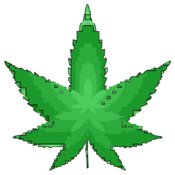 Stylized Marijuana Leaf