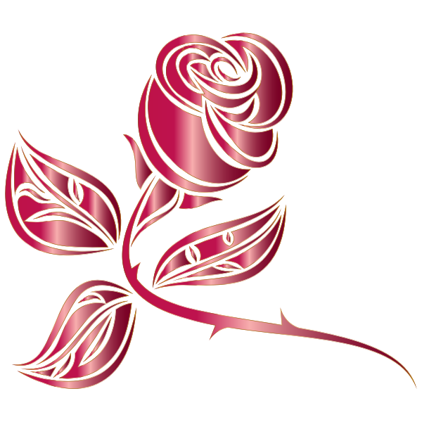 Stylized Rose Extended 4 Minus Background