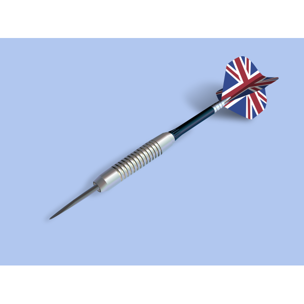 Photorealistic dart with UK colors vector image