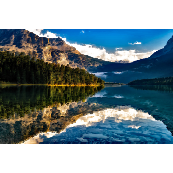 Surreal Canadian lake