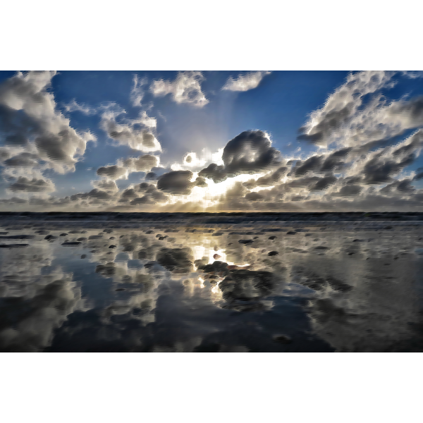 High Poly Dreary Oceanscape Free Svg