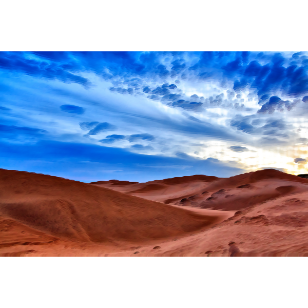 Surreal Desert Sand Dunes Landscape