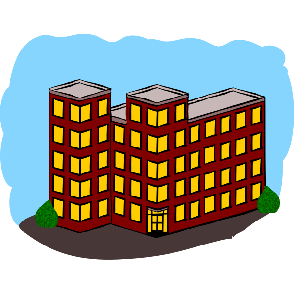 Vector graphics of an apartment building