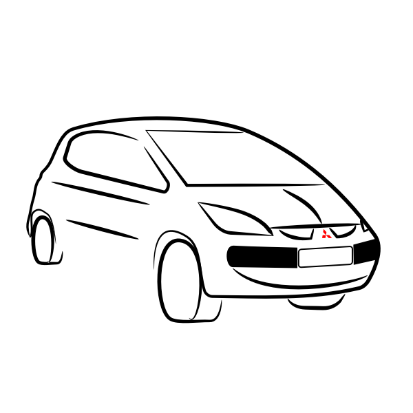 Car outline vector image
