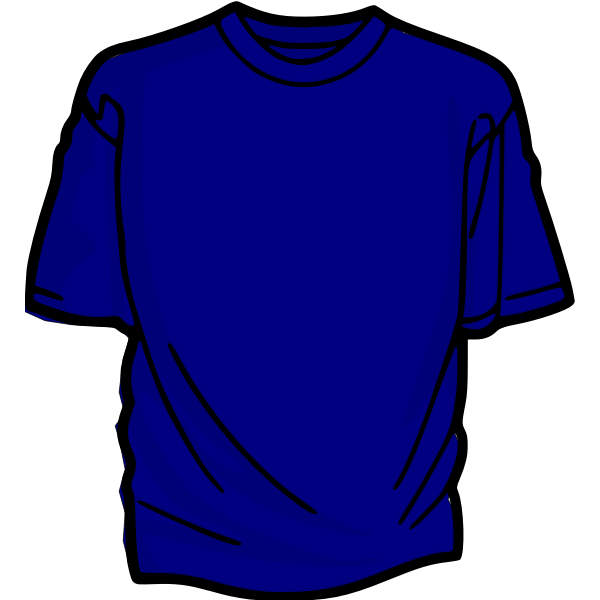blue t shirt template back