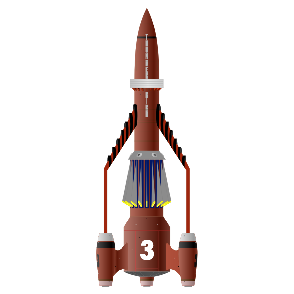 Red rocket vector image