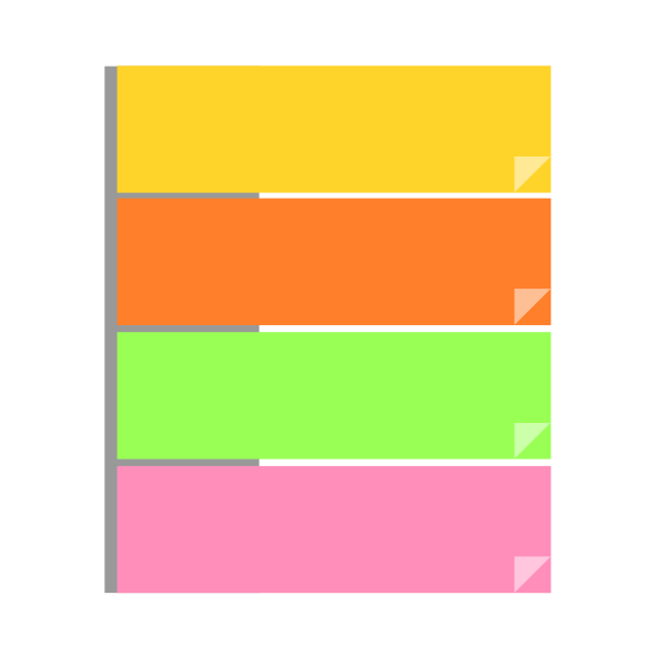 Sticky notes assorted