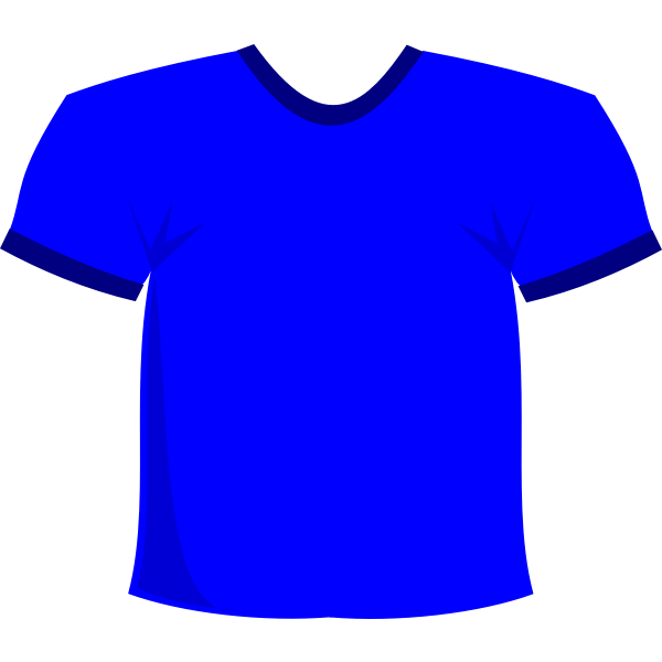Blue T-shirt vector clip art
