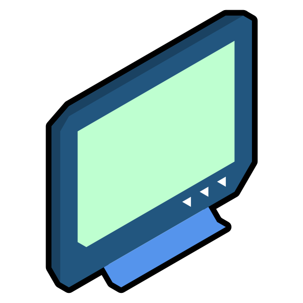 Isometric TV vector drawing