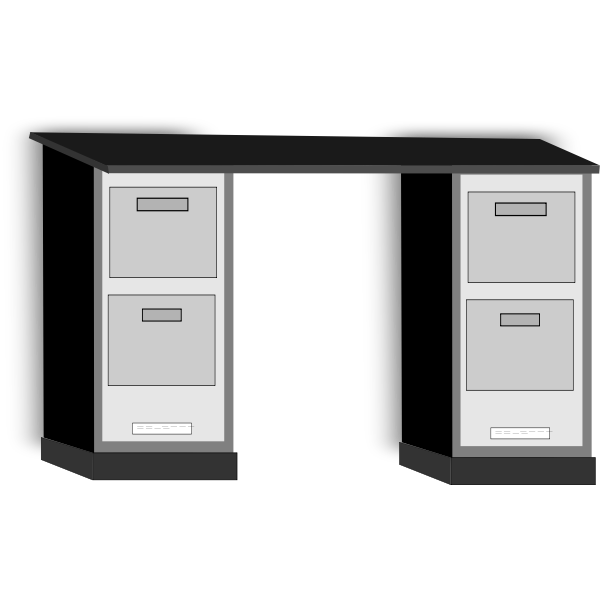 Office desk vector image