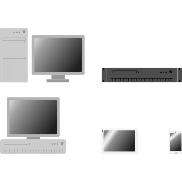 Online devices vector image