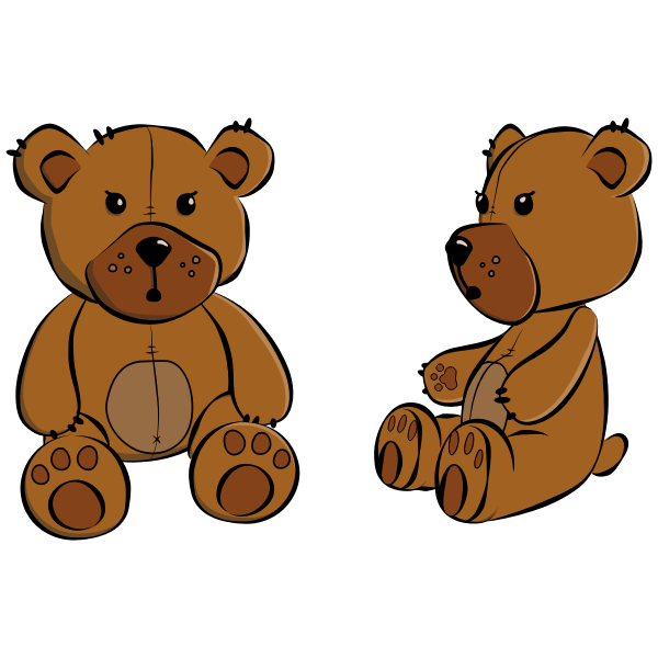 Vector image of stitched teddy bear | Free SVG
