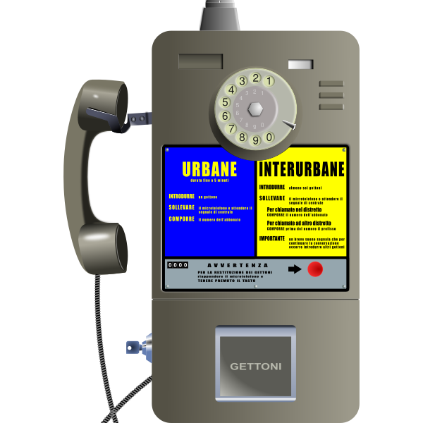 Public telephone in Italy vector image