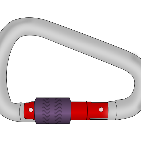 Vector illustration of carabiner Free SVG