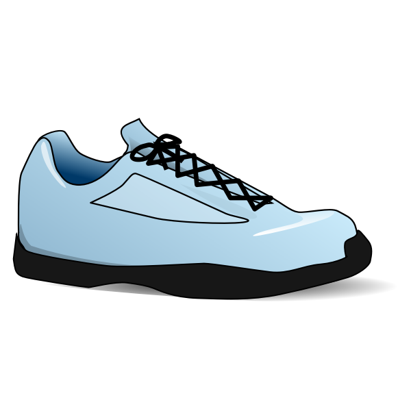 Blue tennis shoe vector image | Free SVG