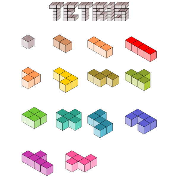 Download 3d Tetris Blocks Vector Illustration Free Svg