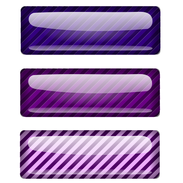 Three stripped purple rectangles vector graphics