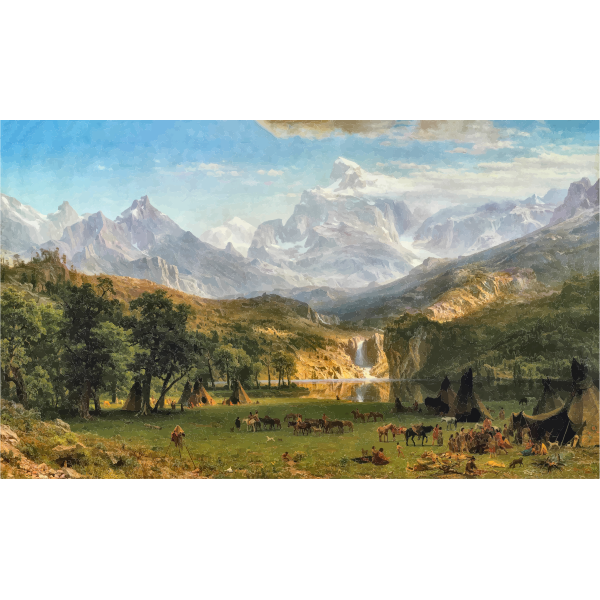 The Rocky Mountains Landers Peak By Albert Bierstadt Contrast Enhanced