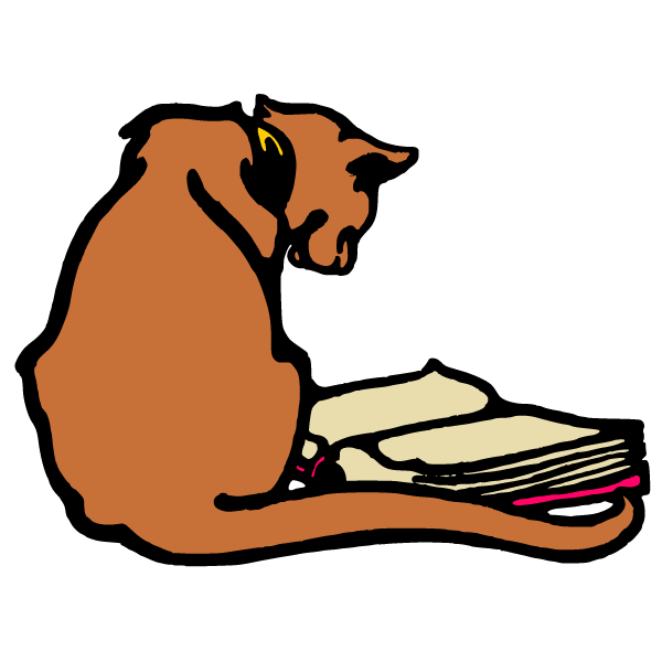 The cat is reading a book II