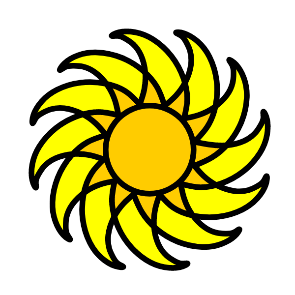 The playful summer sun
