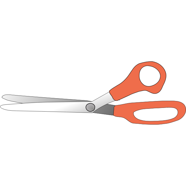 Scissors slightly open vector graphics