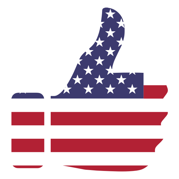 Thumbs Up American Flag