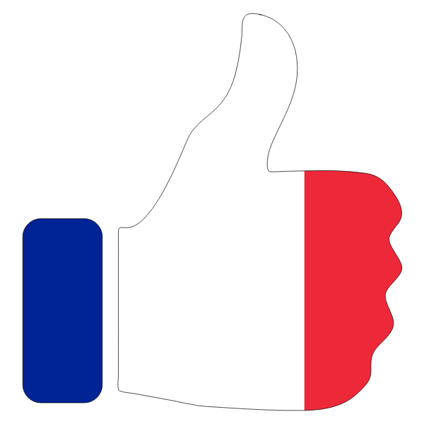 Download Thumbs up with French flag | Free SVG