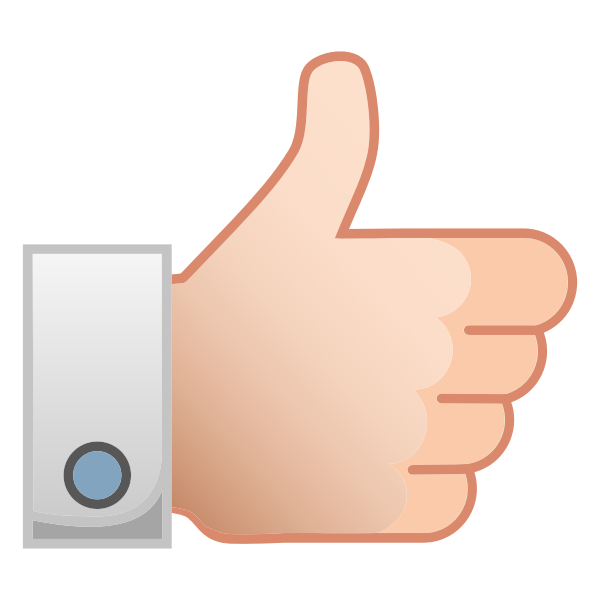 Thumbs up vector image