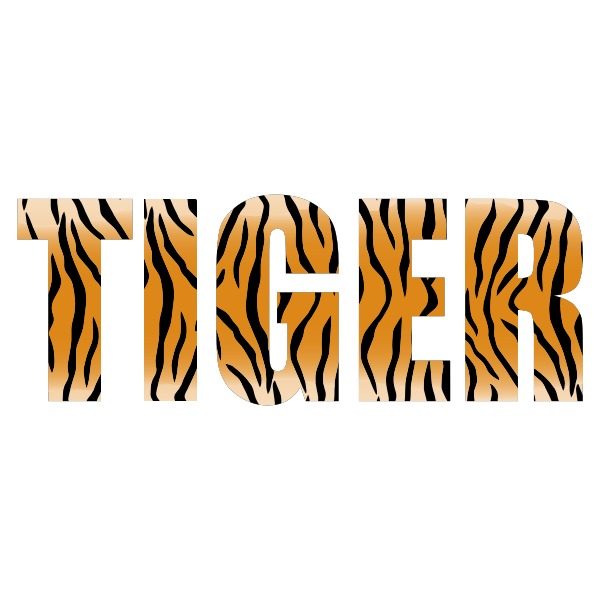 Tiger Typography | Free SVG