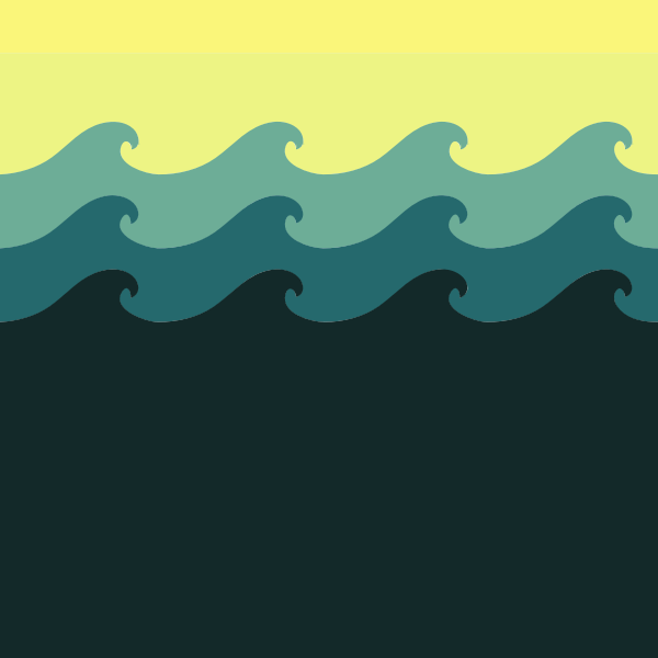 Tiled Sea Wave Pattern Vector Image Free Svg