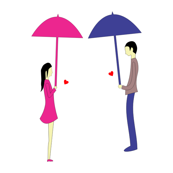 Man and woman with umbrellas-1578405379