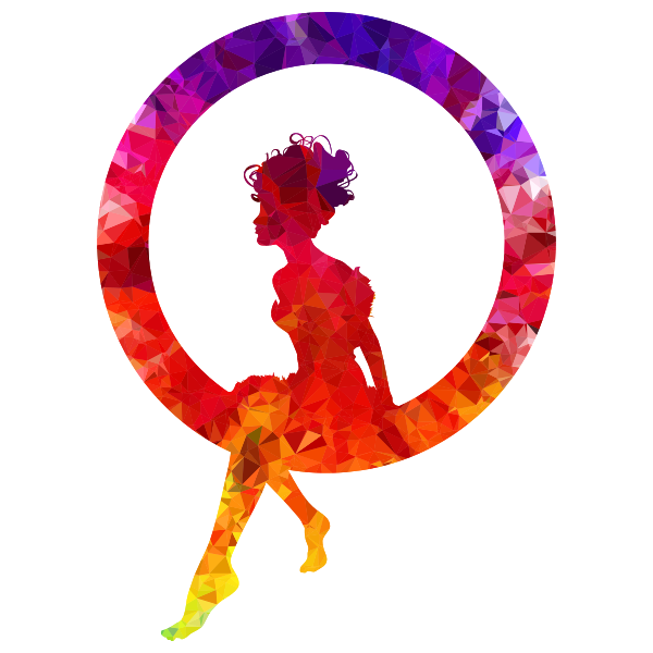 Topaz Sapphire Ruby Fairy Sitting In A Circle Silhouette | Free SVG