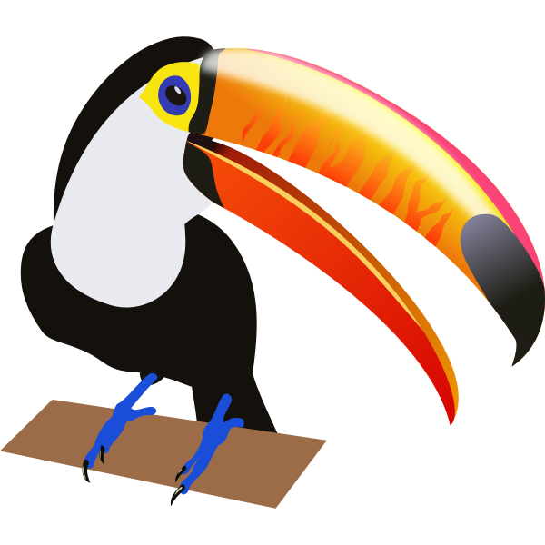 Drawing of a tropical bird