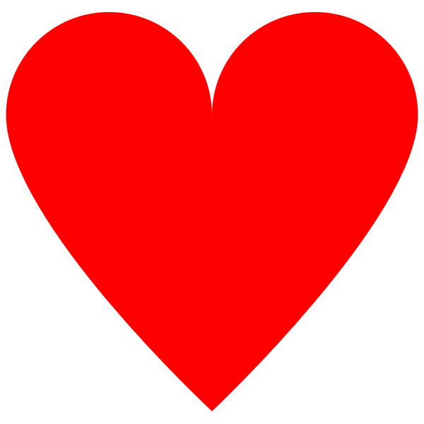 Traditional red heart