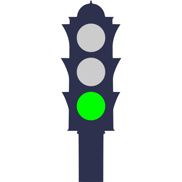Traffic light with green | Free SVG