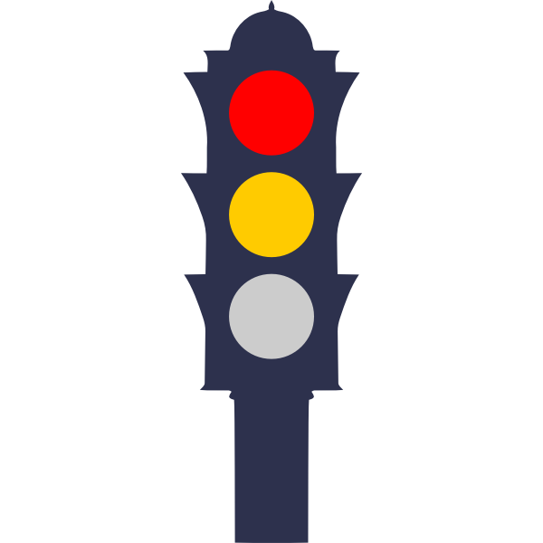 Traffic light red and yellow