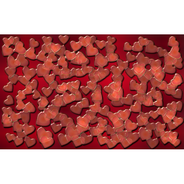 Translucent Hearts Background 4