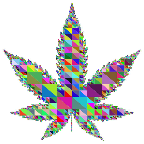 Triangular Marijuana Leaf Prismatic