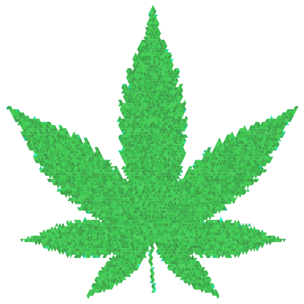 Triangular Mosaic Marijuana Leaf