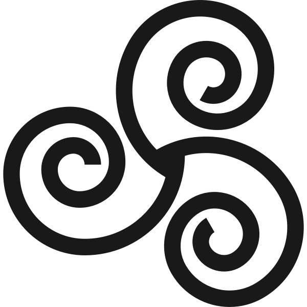 Thick line Triskelion drawing