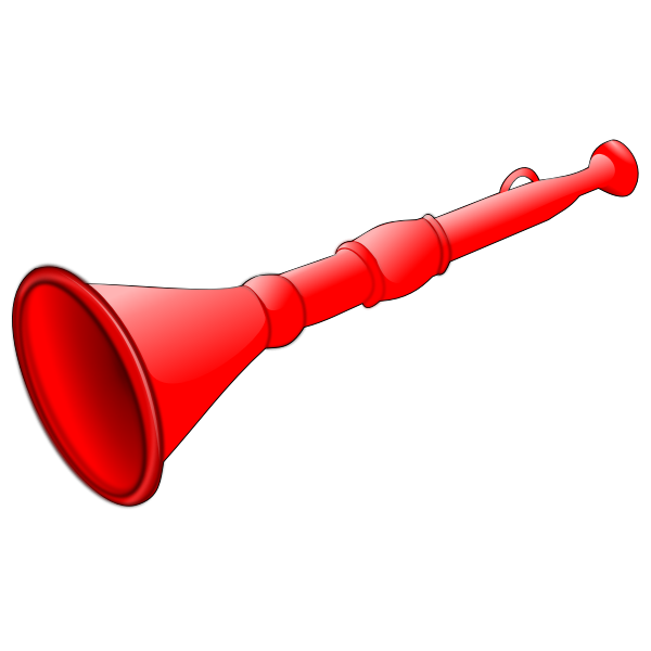 Vector graphics of red horn whistle