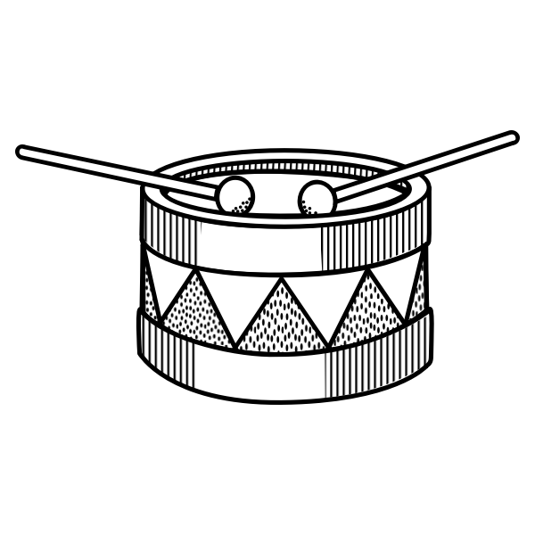 Vector image of simple drum