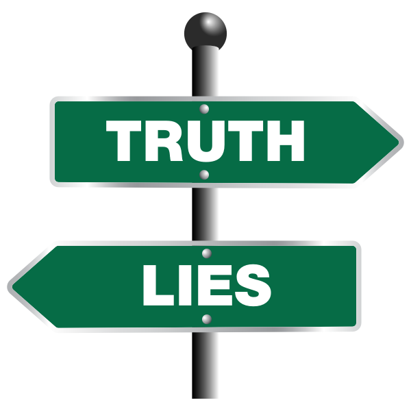 Truth and lies vector image | Free SVG