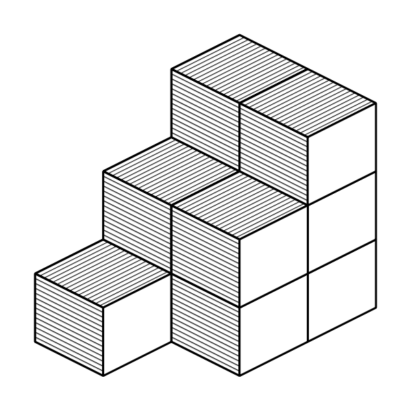 Isometric cubes vector image