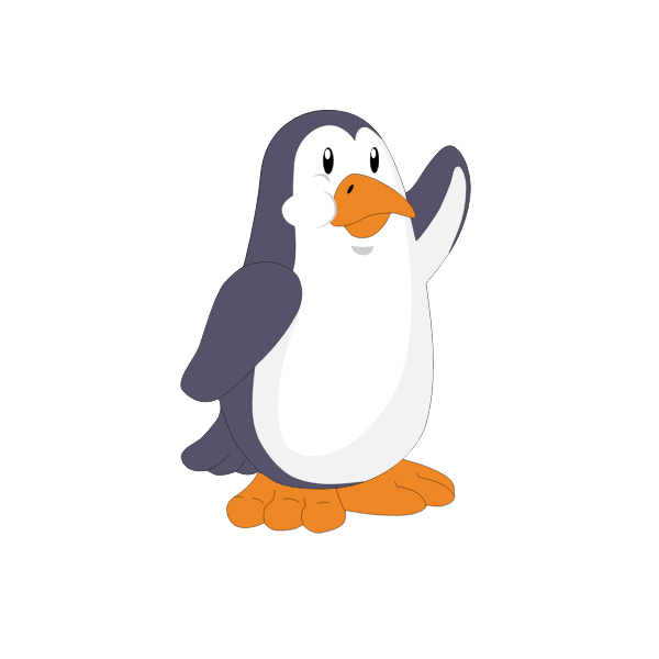 Penguin cartoon drawing | Free SVG